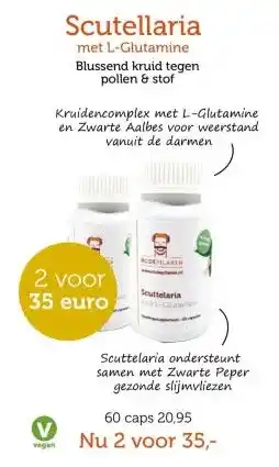De Rode Pilaren Scutellaria met L-Glutamine aanbieding