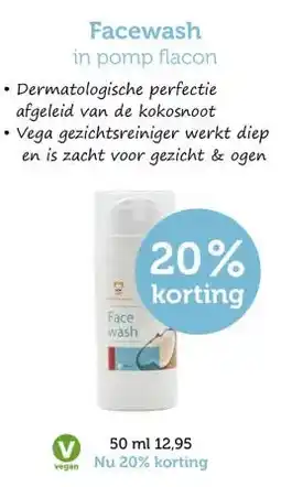De Rode Pilaren Facewash in pomp flacon aanbieding