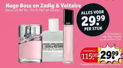 Kruidvat Hugo Boss en Zadig & Voltaire aanbieding