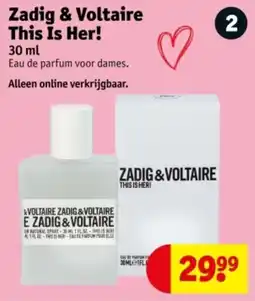Kruidvat Zadig & Voltaire This Is Her! aanbieding
