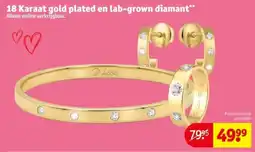 Kruidvat 18 Karaat gold plated en lab-grown diamant aanbieding