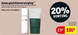 Kruidvat Anua Gezichtsverzorging aanbieding