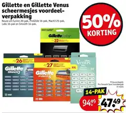 Kruidvat Gillette en Gillette Venus scheermesjes voordeelverpakking aanbieding