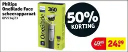Kruidvat Philips OneBlade Face scheerapparaat aanbieding