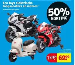 Kruidvat Eco Toys elektrische loopscooters en motors aanbieding