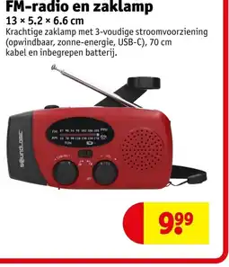 Kruidvat FM-radio en zaklamp aanbieding