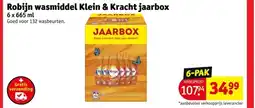 Kruidvat Robijn wasmiddel Klein & Kracht jaarbox aanbieding