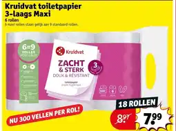 Kruidvat Kruidvat toiletpapier 3-laags Maxi aanbieding