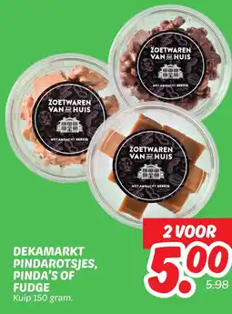 Dekamarkt Dekamarkt pindarotsjes, pinda's of fudge aanbieding