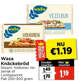 Vomar Voordeelmarkt Wasa Knäckebröd aanbieding