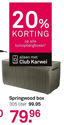 Karwei Springwood Box aanbieding