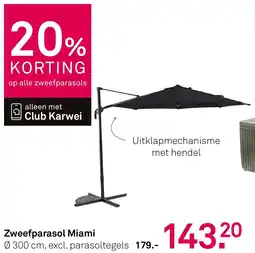 Karwei Zweefparasol Miami aanbieding