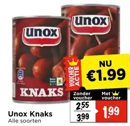 Vomar Voordeelmarkt Unox Knaks aanbieding