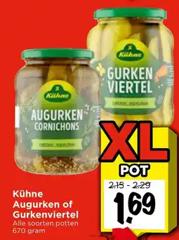 Vomar Voordeelmarkt Kühne Augurken of Gurkenviertel aanbieding