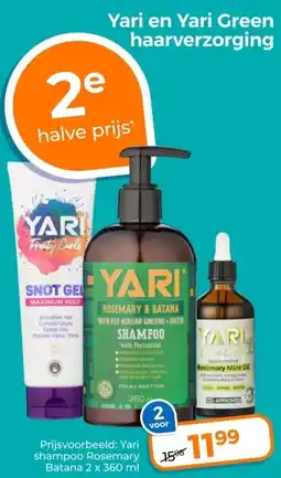Trekpleister Yari en Yari Green haarverzorging aanbieding