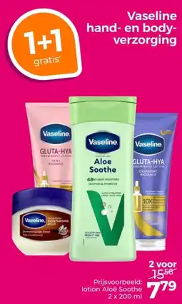Trekpleister Vaseline hand- en body- verzorging aanbieding