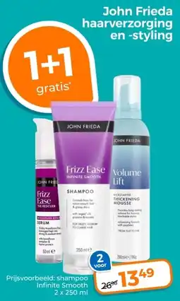 Trekpleister John Frieda haarverzorging en -styling aanbieding