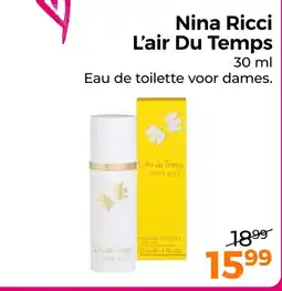 Trekpleister Nina Ricci L'air Du Temps aanbieding