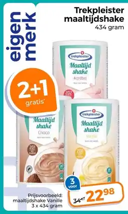 Trekpleister Trekpleister maaltijdshake aanbieding