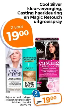 Trekpleister Cool Silver kleurverzorging, Casting haarkleuring en Magic Retouch uitgroeispray aanbieding