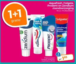 Trekpleister Aquafresh, Colgate, Prodent en Zendium mondverzorging aanbieding