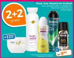 Trekpleister Dove, Axe, Rexona en Zwitsal aanbieding