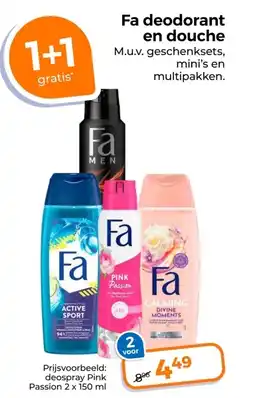 Trekpleister Fa deodorant en douche aanbieding