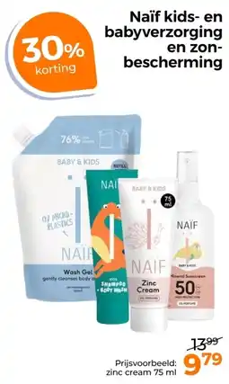 Trekpleister Naïf kids- en babyverzorging en zon- bescherming aanbieding