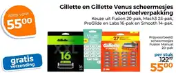 Trekpleister Gillette en Gillette Venus scheermesjes voordeelverpakking aanbieding