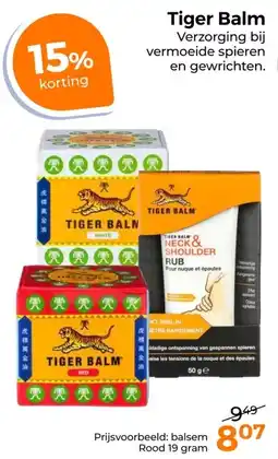 Trekpleister Tiger Balm aanbieding