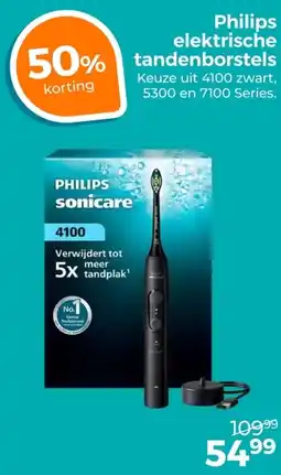 Trekpleister Philips elektrische 50% tandenborstels aanbieding