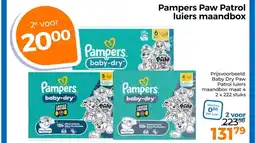 Trekpleister Pampers Paw Patrol luiers maandbox aanbieding