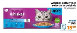 Trekpleister Whiskas kattenvoer selectie in gelei vis aanbieding