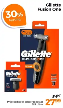 Trekpleister Gillette Fusion One aanbieding