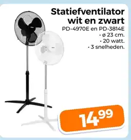 Trekpleister Statiefventilator wit en zwart aanbieding