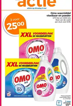 Trekpleister Omo wasmiddel vloeibaar en poeder aanbieding