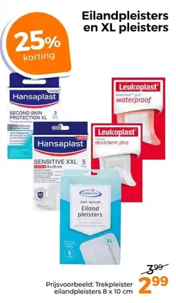 Trekpleister Eilandpleisters en XL pleisters aanbieding