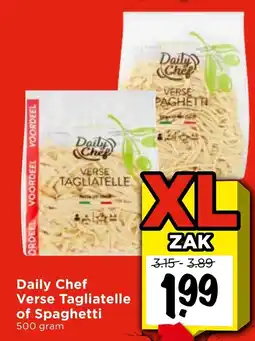 Vomar Voordeelmarkt Daily Chef Verse Tagliatelle of Spaghetti aanbieding