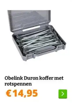 Obelink Obelink Duron koffer met rotspennen aanbieding