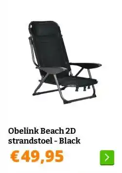 Obelink Obelink Beach 2D strandstoel - Black aanbieding