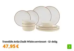 Obelink Travellife Avila Chalk White serviesset - 12-delig aanbieding