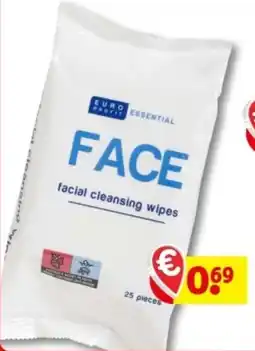 Kruidvat Essential Facial Cleansing Wipes aanbieding