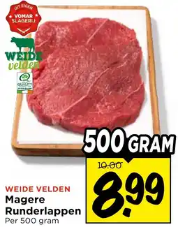 Vomar Voordeelmarkt Magere Runderlappen aanbieding