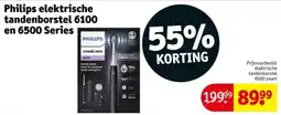 Kruidvat Philips elektrische tandenborstel 6100 en 6500 Series aanbieding