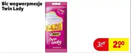 Kruidvat BiC Wegwerpmesje Twin Lady aanbieding