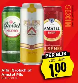 Vomar Voordeelmarkt Alfa, Grolsch of Amstel Pils aanbieding