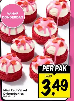 Vomar Voordeelmarkt Mini Red Velvet Dripgebakjes aanbieding