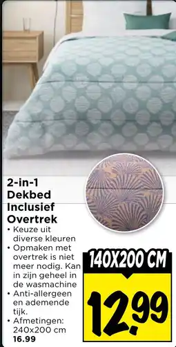 Vomar Voordeelmarkt 2 in 1 Dekbed Inclusief Overtrek aanbieding