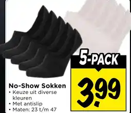 Vomar Voordeelmarkt No Show Sokken aanbieding