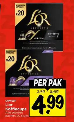 Vomar Voordeelmarkt L'or Koffiecups aanbieding